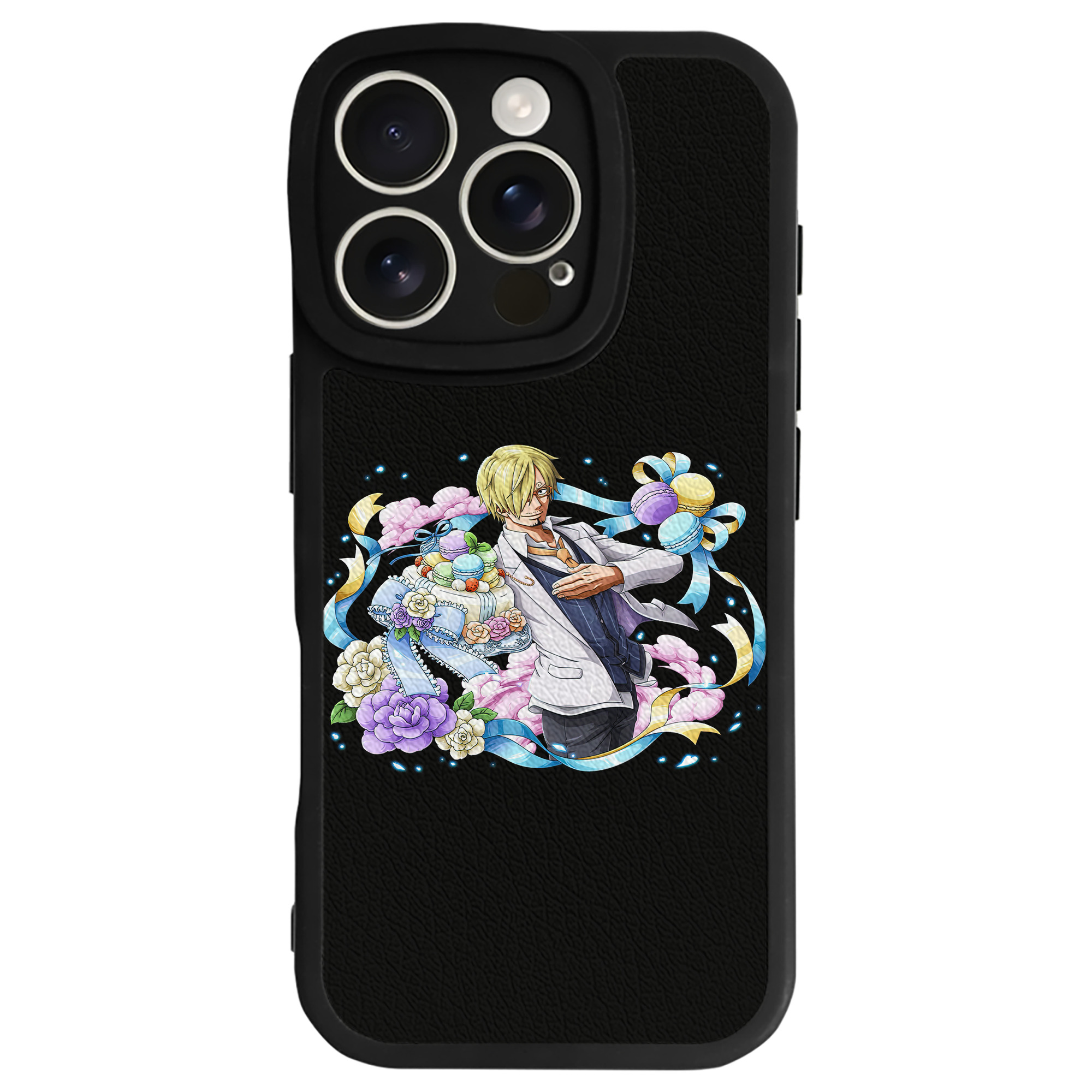 （画像用） ワンピース サンジ ONE PIECE Sanji 【iPhone 16シリーズ対応】シリコンスマホケース（レザー調） 材質：シリコン